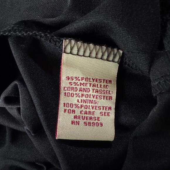 Reba Medium Midi Dress Paisley Long Balloon Sleeve Embroidered Lined Tasseled - Picture 11 of 12